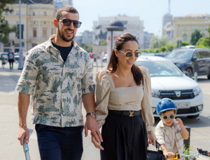 Young family walking 2